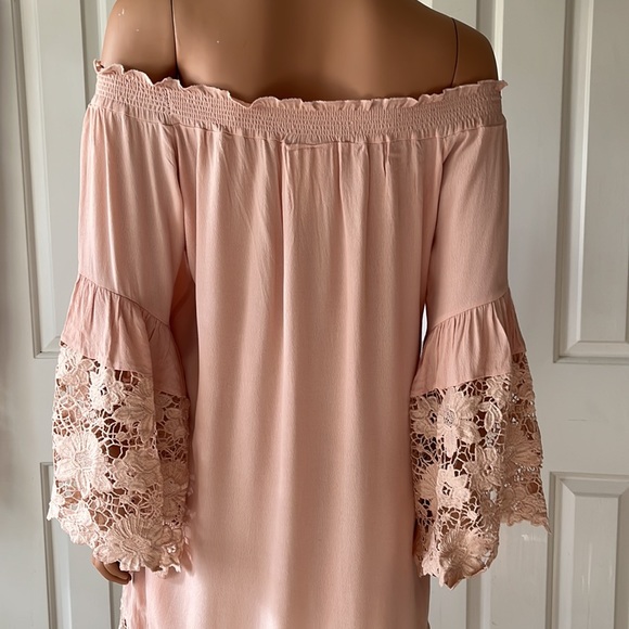 Muche Et Muchette Jolie Lace Accent Cover-up Dress In Blush - Picture 9 of 12